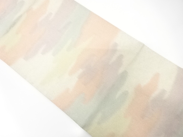 砂子綴れ　霞模様織り出し　全通袋帯
